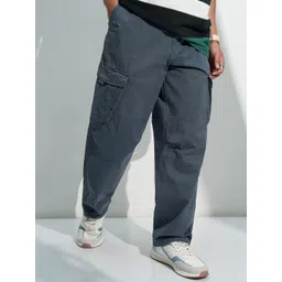 HIGHLANDER Men Loose Fit Cotton Cargos Trouser-picture-25