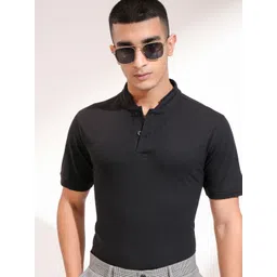 HIGHLANDER Men Mandarin Collar Slim Fit T-shirt-picture-23