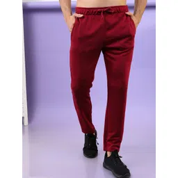 HIGHLANDER Men Maroon Solid Track Pant-picture-16