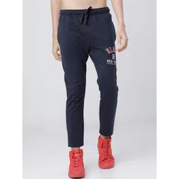 HIGHLANDER Men Navy Blue Solid Slim-Fit Track Pants-picture-33