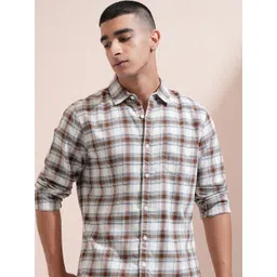 HIGHLANDER Men Opaque Checked Casual Shirt-picture-19