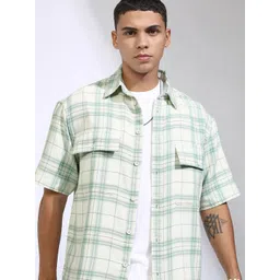 HIGHLANDER Men Opaque Checked Casual Shirt-picture-11