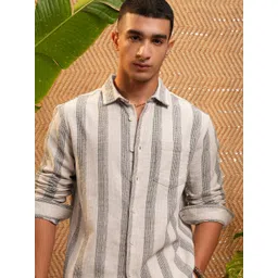 HIGHLANDER Men Opaque Striped Casual Shirt-picture-29