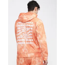 HIGHLANDER Men Orange Printed Hooded Sweatshirt-image-28