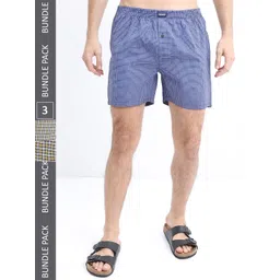 HIGHLANDER Men Pack Of 3 Checked Boxers HLBX000033-picture-17