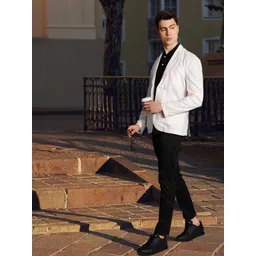 HIGHLANDER Men Pink Solid Single-Breasted Casual Blazer-picture-27