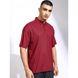 HIGHLANDER Men Polo Collar Drop-Shoulder Oversized Sleeves T-shirt-picture-10