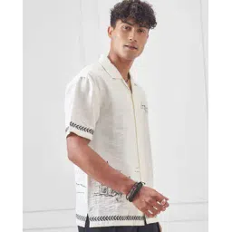 highlander Men Printed Relaxed Fit Shirt with Cuban Collar-picture-14