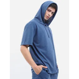 HIGHLANDER Men Self Design Hooded T-shirt-picture-13