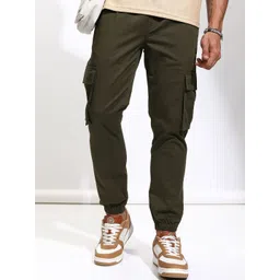 HIGHLANDER Men Slim Fit Easy Wash Joggers Trousers-picture-27