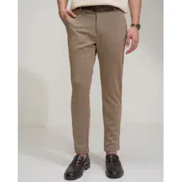 highlander Men Slim Fit Flat-Front Trousers-picture-12