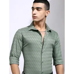 HIGHLANDER Men Slim Fit Opaque Casual Shirt-picture-31