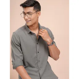 HIGHLANDER Men Slim Fit Opaque Casual Shirt-picture-32