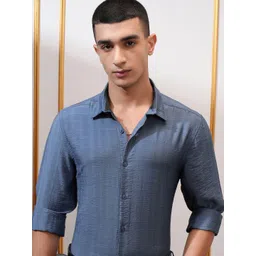 HIGHLANDER Men Slim Fit Opaque Casual Shirt-picture-33