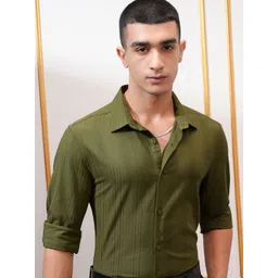 HIGHLANDER Men Slim Fit Opaque Casual Shirt-picture-19