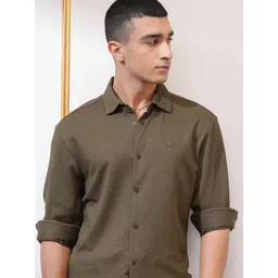 HIGHLANDER Men Slim Fit Opaque Casual Shirt-picture-33