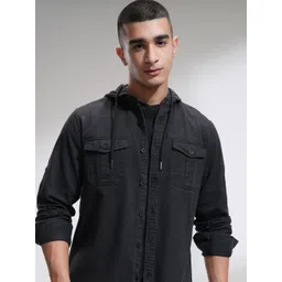 HIGHLANDER Men Slim Fit Opaque Casual Shirt-picture-41