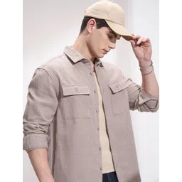 HIGHLANDER Men Slim Fit Opaque Casual Shirt-picture-22