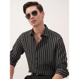 HIGHLANDER Men Slim Fit Striped Casual Shirt-picture-27