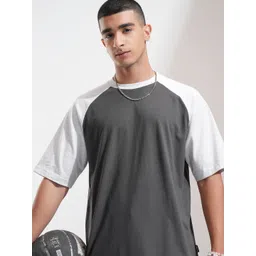 HIGHLANDER Men Solid Round Neck Cotton Oversized T-shirt-picture-10
