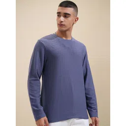 HIGHLANDER Men Solid Round Neck Cotton Relaxed Fit T-Shirt-picture-32
