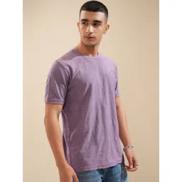 HIGHLANDER Men Solid Round Neck Cotton T-Shirt-picture-28