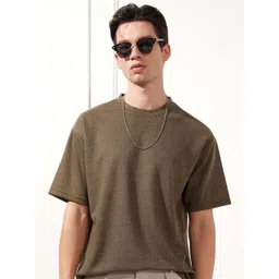 HIGHLANDER Men Solid Round Neck Relaxed Fit T-shirt-picture-36