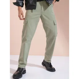 HIGHLANDER Men Straight Fit Cargos Trousers-picture-15