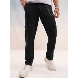 HIGHLANDER Men Straight Fit Cargos Trousers-picture-33
