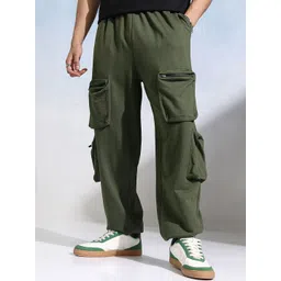 HIGHLANDER Men Straight Fit Cargos Trousers-picture-36