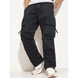 HIGHLANDER Men Straight Fit Cotton Cargos Trousers-picture-20