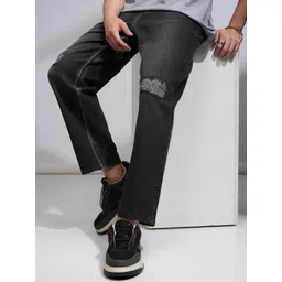 HIGHLANDER Men Straight Fit High-Rise Highly Distressed Light Fade Stretchable Jeans-picture-18