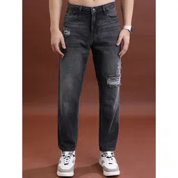 HIGHLANDER Men Straight Fit Mildly Distressed Light Fade Jeans-picture-27