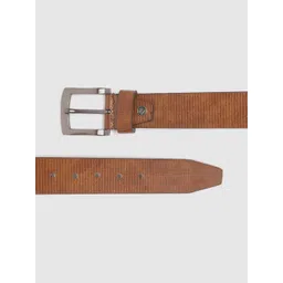 HIGHLANDER Men Tan Brown Textured Belt-picture-17