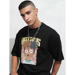 HIGHLANDER Men Typography Printed Mandarin Collar Applique T-shirt-picture-27