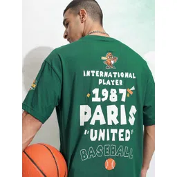 HIGHLANDER Men Typography Printed Round Neck Cotton Oversized T-shirt-picture-35