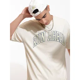 HIGHLANDER Men Typography Printed Round Neck Oversized T-shirt image 2