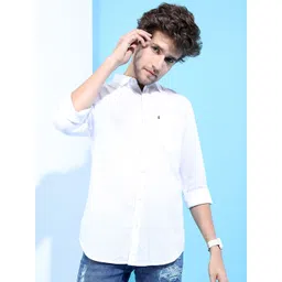 HIGHLANDER Men White Slim Fit Casual Shirt-picture-38