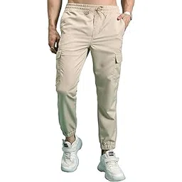 highlander Men's Slim-Fit Cotton Jogger Trousers | Breathable Fabric | Tapered Fit | All-Day Comfort | Trouser for Men | Men Trousers | Jogger Pant-picture-26