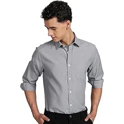 highlander Men's Solid Slim Fit Shirt-picture-42
