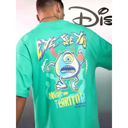 HIGHLANDER Pixar Men Monsters Inc. Short Sleeve Oversized Drop Shoulder Tshirt-picture-16