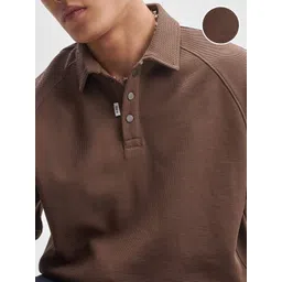 HIGHLANDER Polo Collar Drop-Shoulder Sleeves Oversized Casual T-Shirt image 2