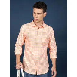 HIGHLANDER Slim Fit Gingham Checks Casual Shirt-picture-10