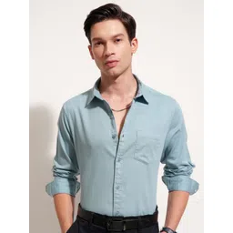 HIGHLANDER Spread Collar Long Sleeves Cotton Shirt-picture-16