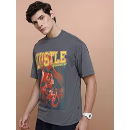 HIGHLANDER Unisex Typography Printed Drop Shoulder Oversized T-Shirt-picture-12