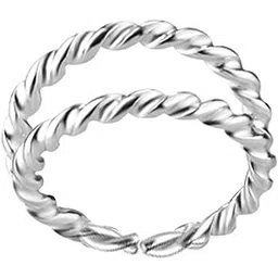 highspark 925 Silver Nose Ring for Women | 92.5 Sterling Silver & Stunning Shine | Double Line Textured Classic Style-picture-44