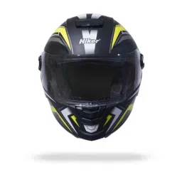 Hiker Comet Pro Max HD2 ABS Black &a; Yellow Matt Full Face Motorcycle Helmet, Size: Large-picture-16