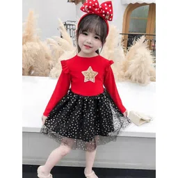 Hikuj Puff Sleeve Net Balloon Dress-picture-27