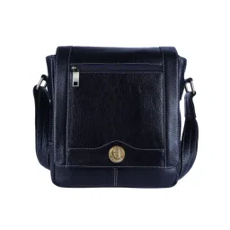 HiLEDER 100% Pure Genuine Leather Messenger Shoulder Handbag 10 inches Sling Cross Body Travel Office Tablet Flap D-Loop Compartment Bag for Men and Women, Blue-picture-18