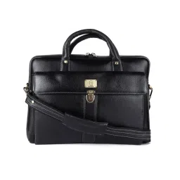 HiLEDER Black Textutred Large Leather 16.5 inch Laptop Bag-picture-21